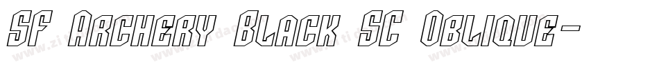 SF Archery Black SC Oblique字体转换